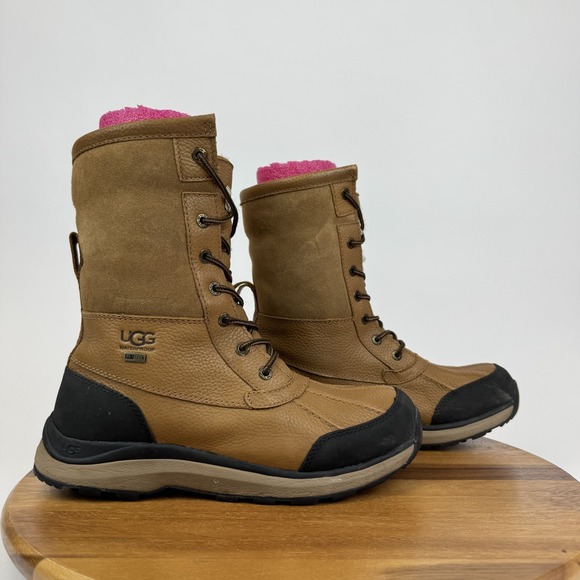 Womens Ugg Adirondack III Waterproof Wool Lined Outdoor Snow Boots Size 10 M GUC - Picture 1 of 8